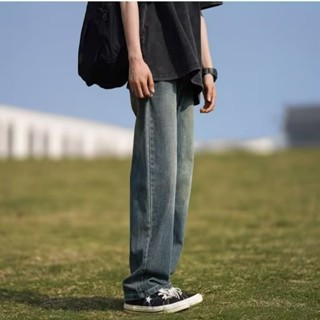 【HOT 本舖】男裝 日系青春流行男潮流原宿簡約潮春季新款百搭長褲時尚牛仔褲ins