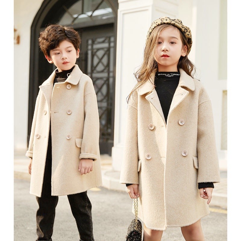 女式夾克長外套西裝外套兒童韓式保暖