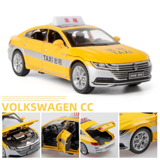VOLKSWAGEN 合金模型車 1：32 福斯模型車 VW 大眾CC 計程車 的士 計程車模型 聲光回力車 汽車模型