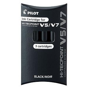 PILOT百樂 卡式V5鋼珠筆墨水管3入-黑【金石堂】
