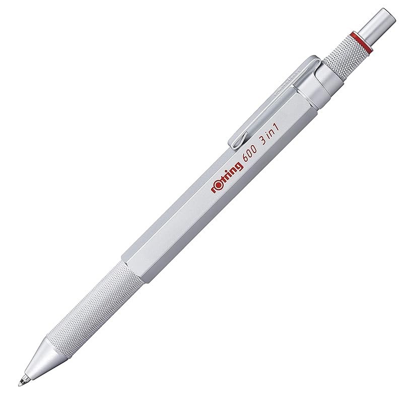 羅特林多功能筆銀600 3合1 2164109 rOtring鉛筆高級文具文具德國製圖筆專業鋼筆