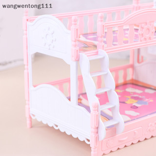 < Wwtw> 娃娃玩具家具歐式雙層床雙人雙層床女孩生日玩具。