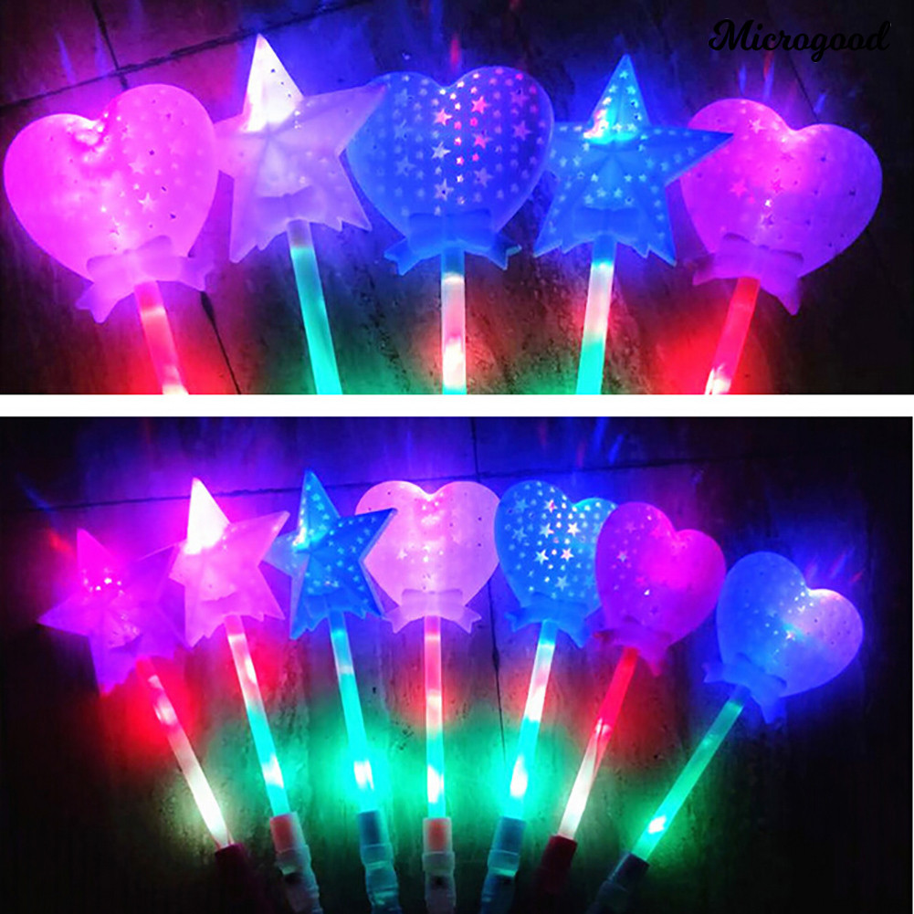 【MIC】魔法夜光星星LED熒光棒閃爍發光棒派對音樂會玩具