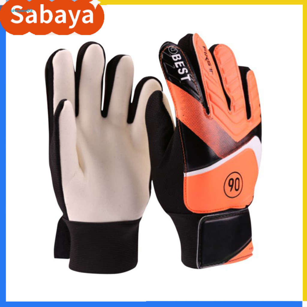 Pinangay 足球守門員手套足球守門員手套兒童防滑守門員手套帶手指保護可調節透氣兒童足球手套