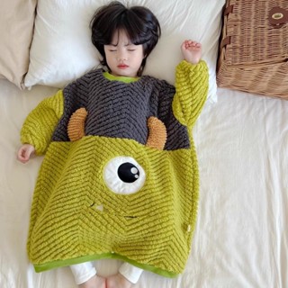 [JJF] [READY STOCK] 嬰兒保暖睡袋，兒童羔羊毛睡袍，卡通居家服裝，男孩女孩冬季睡衣
