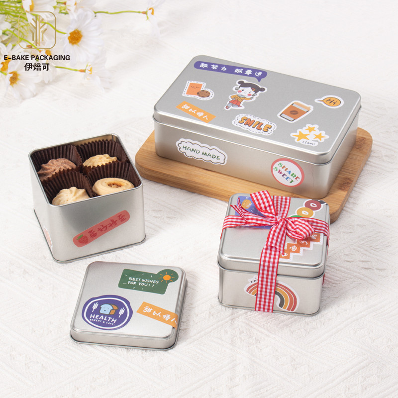 【現貨】【馬口鐵盒】餅乾 盒子 ins風 鐵盒 烘焙 馬口鐵 曲奇 甜品 盒子 提拉米蘇 包裝盒 桃酥盒