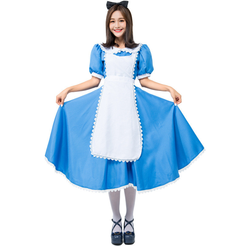 愛麗絲 女傭裝 夢遊仙境 cosplay 動漫女僕裝 日本分碼2XL 萬聖節服