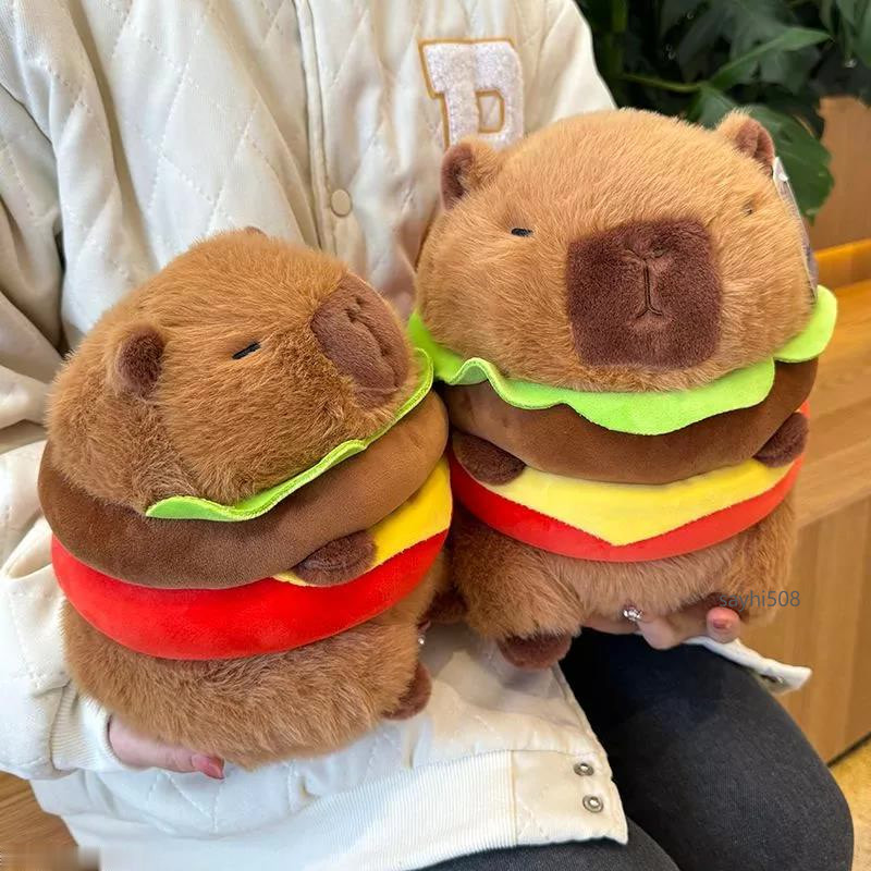 卡皮巴拉 水豚 漢堡卡皮巴拉 卡比巴拉 漢堡水豚玩偶 漢堡水豚 水豚君 水豚玩偶 水豚娃娃 水豚君娃娃 生日禮物 星與