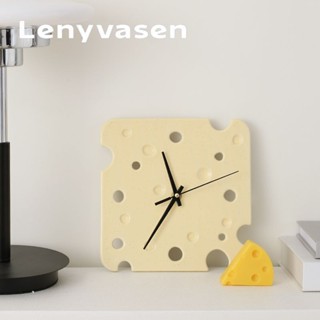 現貨LENYVASEN 奶酪造型陶瓷掛鐘靜音創意個性簡約客廳臥室裝飾時鐘