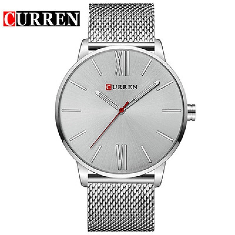 CURREN品牌 8238 網帶 石英 高級男士手錶