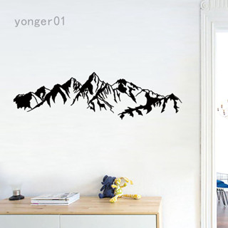 Yonger 山峰山脈創意精雕牆貼 客廳臥室電視背景裝飾貼紙