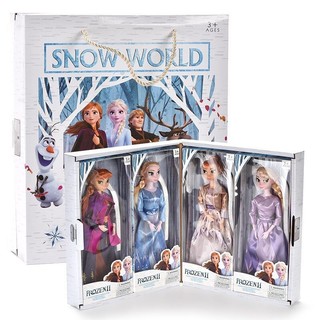 娃娃禮盒套裝冰雪奇緣 II 雪世界冰價 Elsa Anna 11 英寸 SoLid Body 9 可動關節 RM017