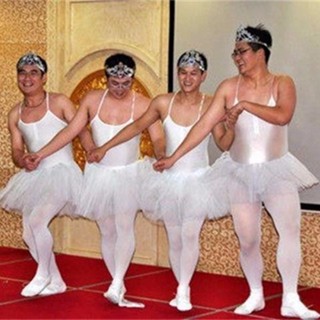 热销表演 四小天鵝男搞笑無敵版成人芭蕾舞表演服裝 男芭蕾表演服天