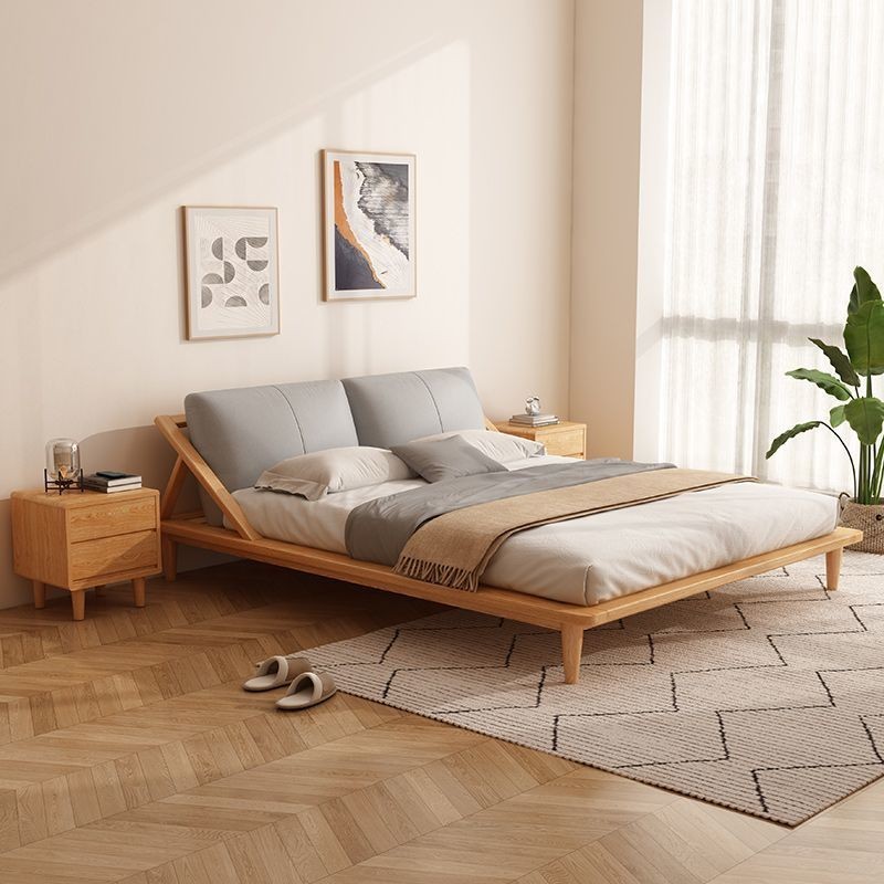 自制家俱 設計款 北歐實木床1.5m現代簡約日式奶油風榻榻米雙人矮床小戶型原木主