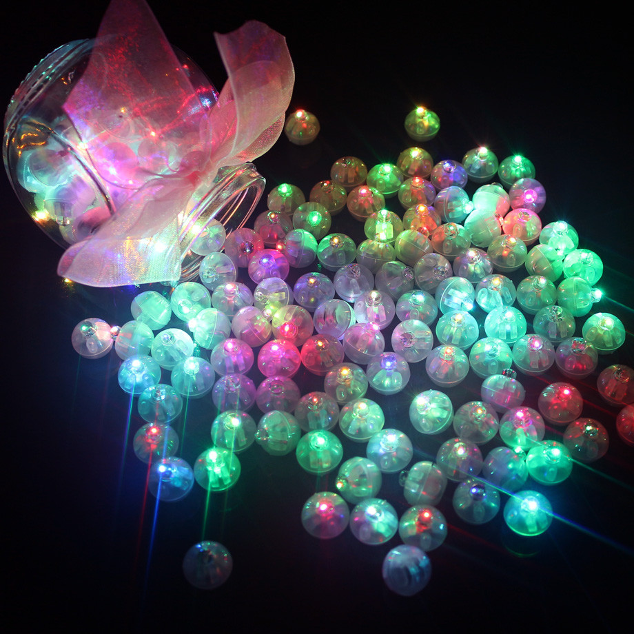 100個 LED 迷你圓形球氣球燈長待機球燈用於紙燈籠氣球派對婚禮裝飾