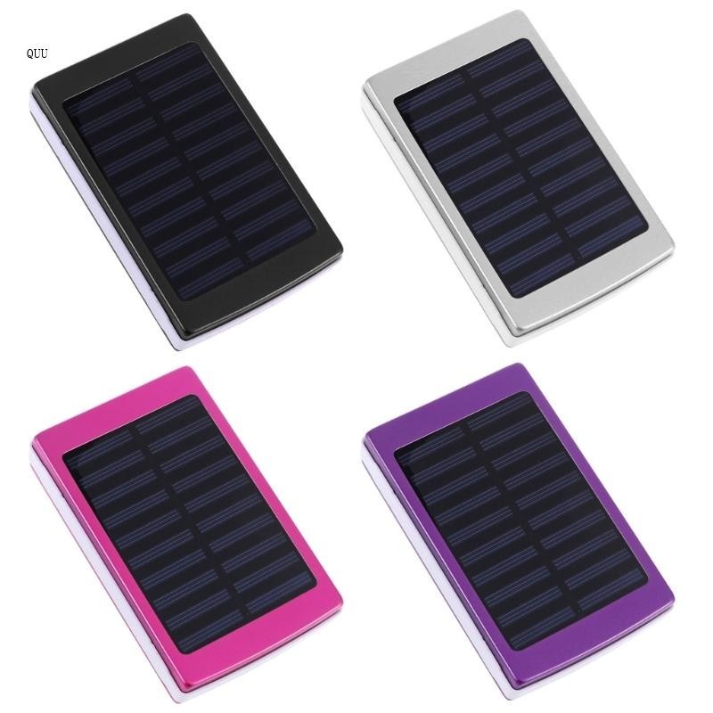 Quu 18650 太陽能手機殼 DIY 盒子雙 USB 套件手機電源 Mp3 多用途保護插頭和