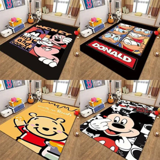 迪士尼卡通米老鼠小熊維尼地毯唐老鴨休閒地毯米妮臥室床頭地毯高飛地墊裝飾
