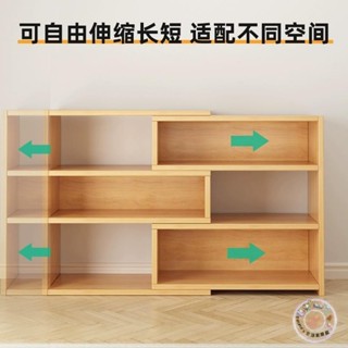 免運~書架置物架落地家用兒童書櫃自由組合伸縮收納展示圖書館多層櫃子