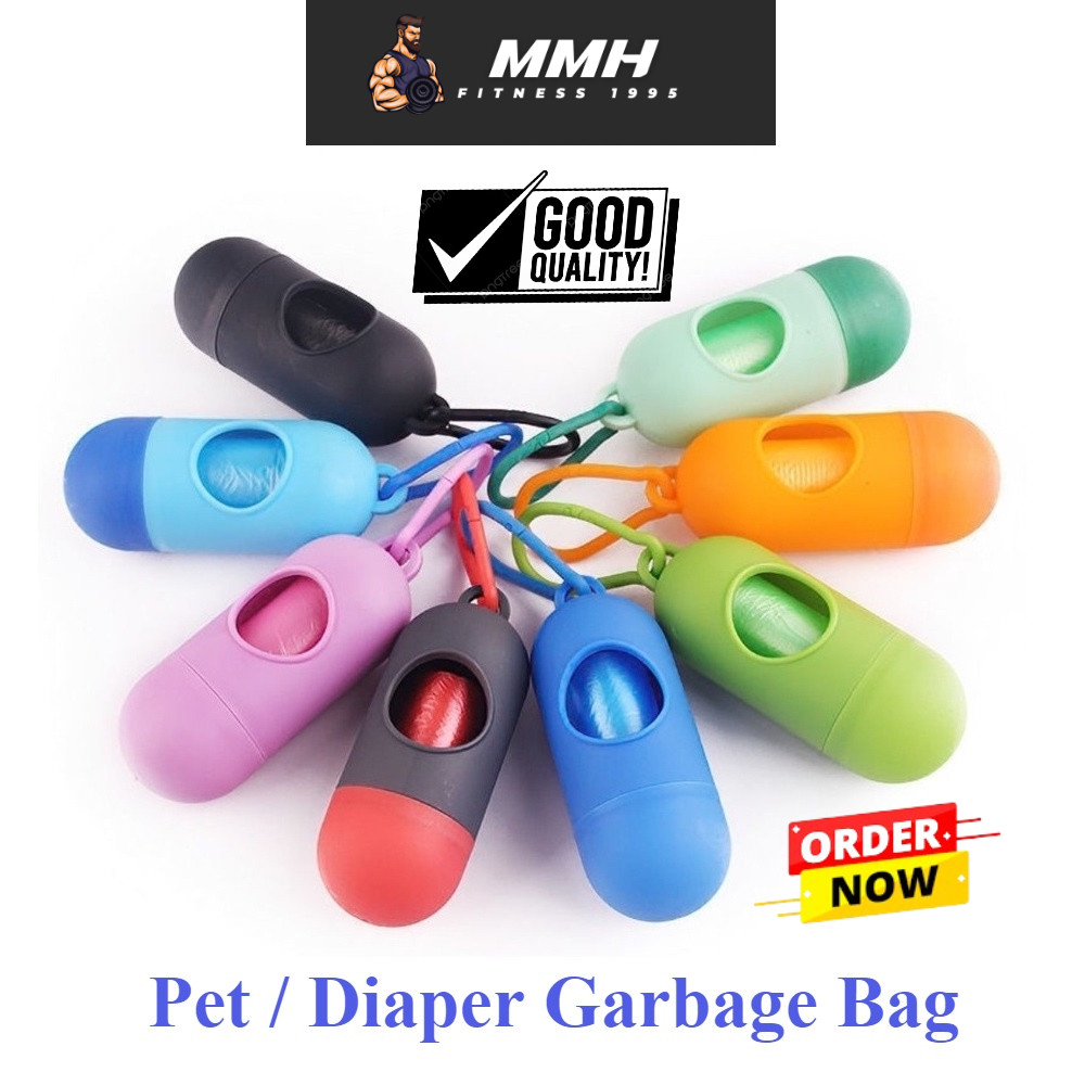 迷你寵物垃圾袋便攜式尿布處理便便塑料分配器補充卷尿布袋迷你寵物垃圾袋