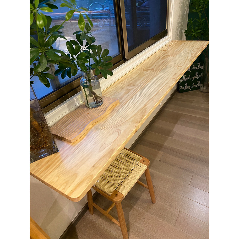 靠牆摺疊桌懸空餐桌家用實木壁掛式桌板壁桌桌子懸挂牆邊書桌木質