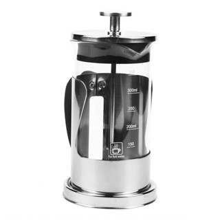 350ML 304 不鏽鋼玻璃耐熱法式濾壓咖啡茶壺