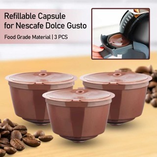 NESCAFE Icafilas 可再填充膠囊網 3 件適用於雀巢咖啡 Dolce Gusto F457