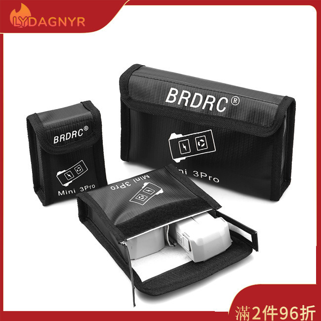 Dagnyr 電池安全袋防爆保護收納盒兼容 Dji Mini 3 Pro 無人機配件