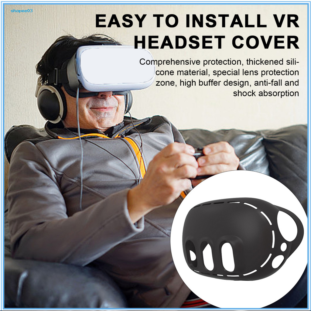 [Ky] 耐用的 Vr 耳機套 Vr 眼鏡保護套 Oculus Quest 3 Vr 耳機矽膠套防刮防塵防水保護套適用於