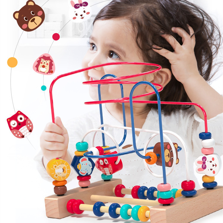 GZ7X 現貨兒童小繞珠--歲半寶寶早教積木 多功能益智串珠玩具
