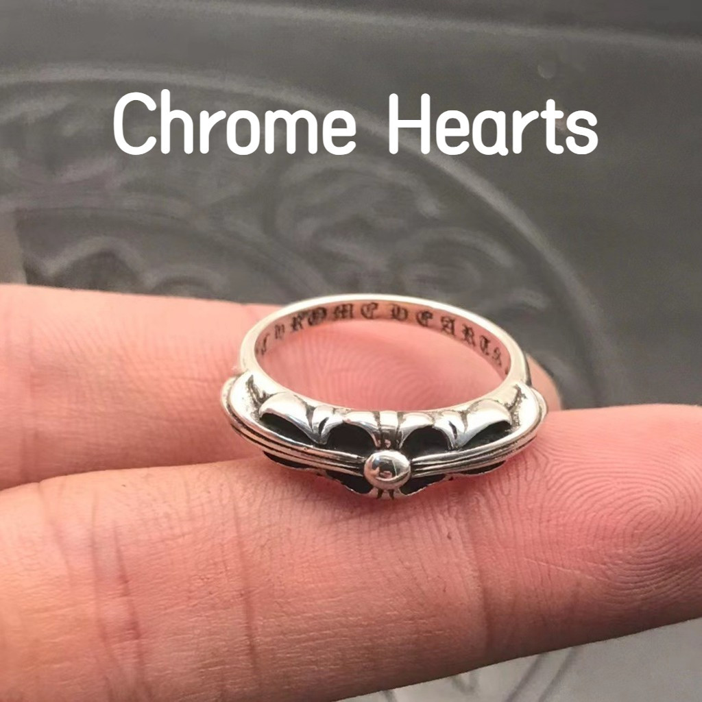 Chrome Hearts 克羅心 925純銀戒指 小號守護者細戒男女同款復古做舊嘻哈CJ017