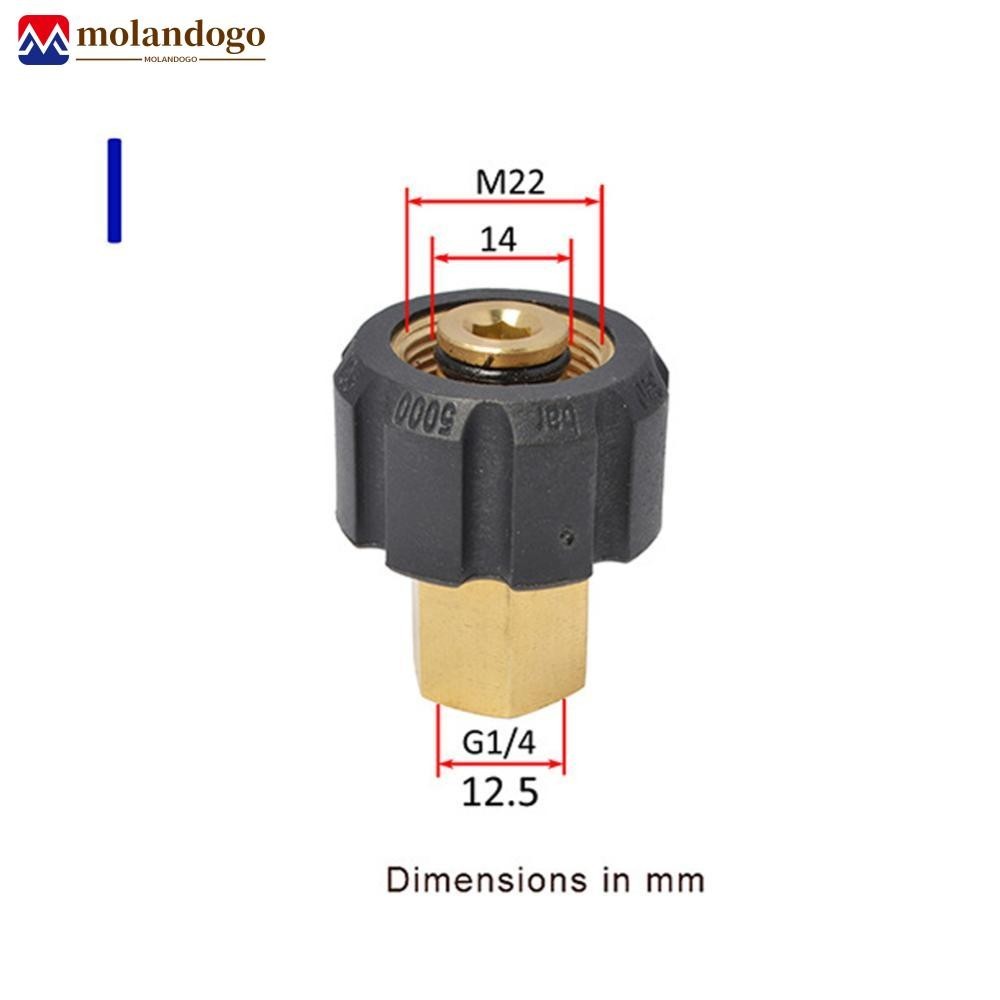 Molandogo 洗車金屬適配器泡沫噴嘴泡沫發生器泡沫高壓清洗機肥皂泡沫適用於 Nilfisk Karcher K1X