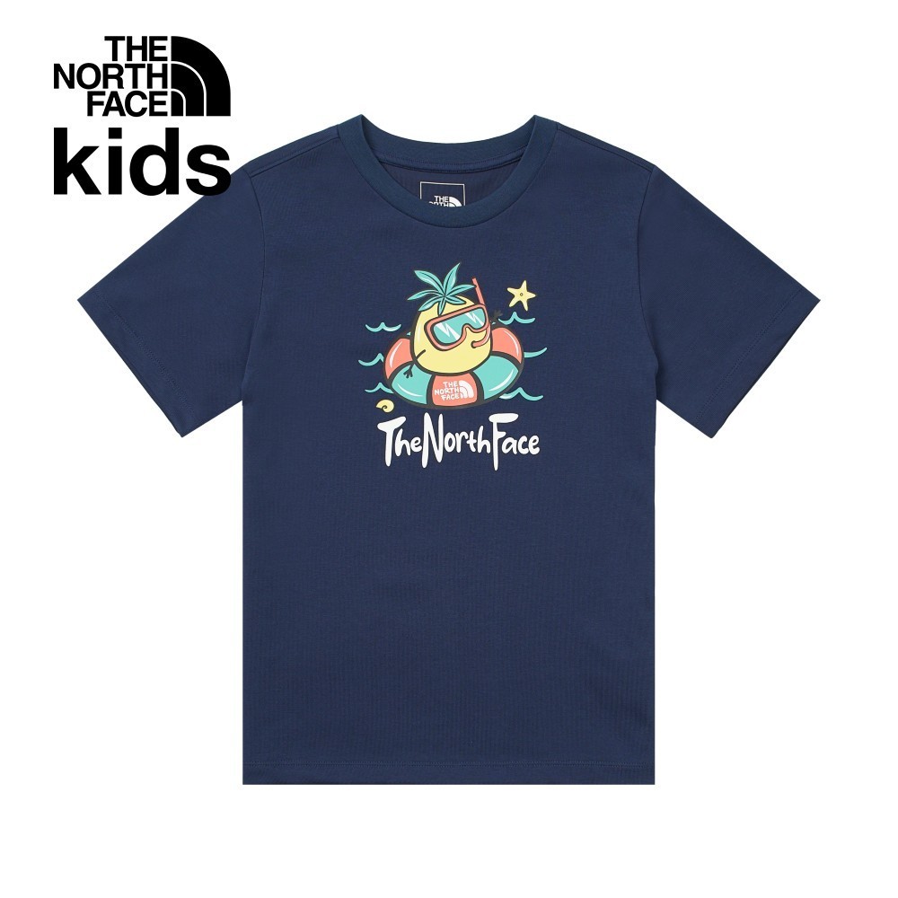 The North Face北面兒童藍色可愛鳳梨趣味印花短袖T恤｜88HB8K2