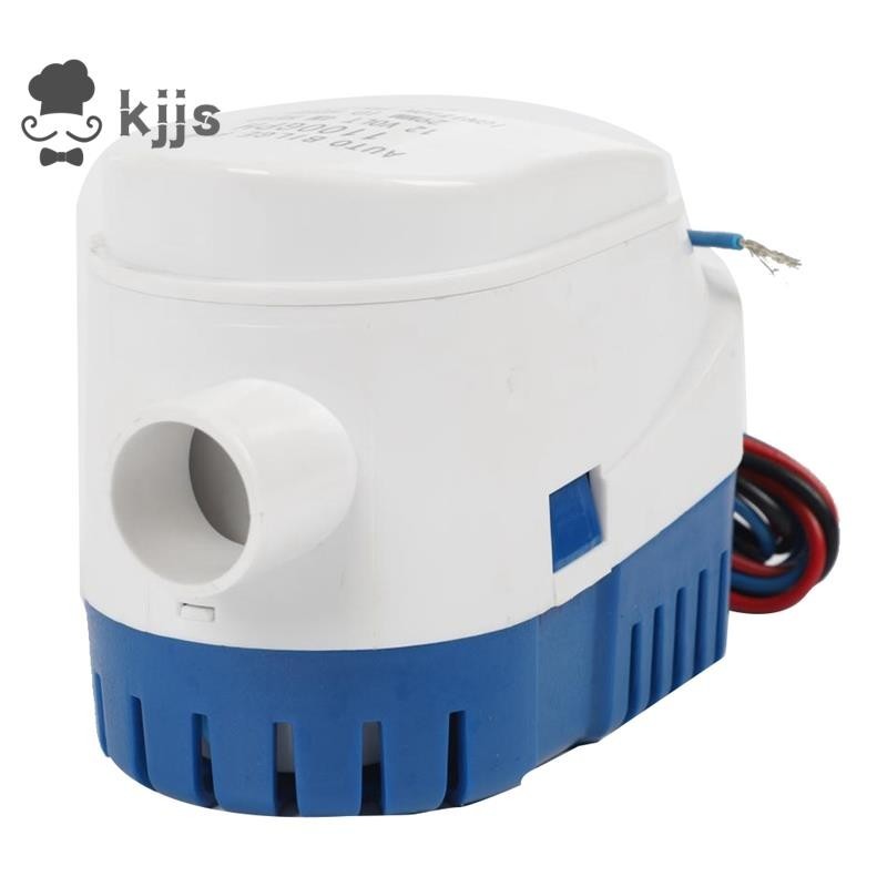 1 件 1100GPH 自動船用水泵 12V 艙底泵白色和藍色塑料潛水遊艇船電機水上飛機船屋泵