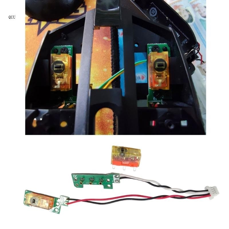 Quu 鼠標按鈕板電纜用於 G304 G305 熱插拔鼠標微動開關板線鼠標維修零件