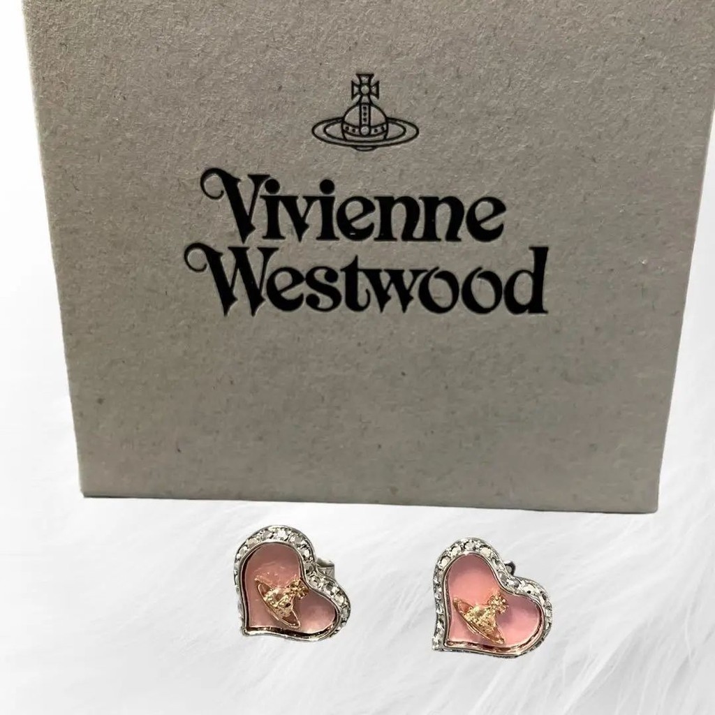 近全新 Vivienne Westwood 薇薇安 威斯特伍德 耳環 ORB 銀 粉紅 日本直送 二手
