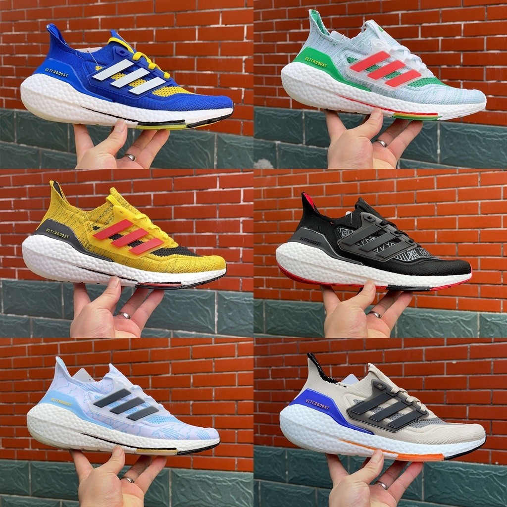 有貨 6 色 UltraBoost 21 Consortium ub7.0 透氣柔軟運動跑鞋男士運動鞋