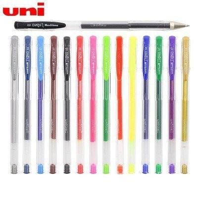 日本Uni三菱|UM-100|Signo系列|透明杆三菱簽字筆|辦公用中性筆