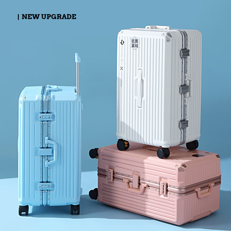 2023年新行李箱五輪萬向輪實用三七開鋁框高級行李箱商務行李箱