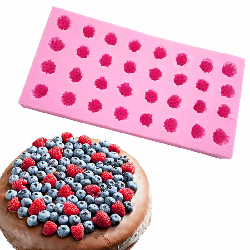 覆盆子桑葚矽膠模具翻糖蛋糕裝飾蛋糕模具DIY烘焙工具