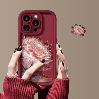 水晶蓮花 適用iPhone15蘋果14手機殼12promax高階13女11防摔殼xr潮款 保護殼