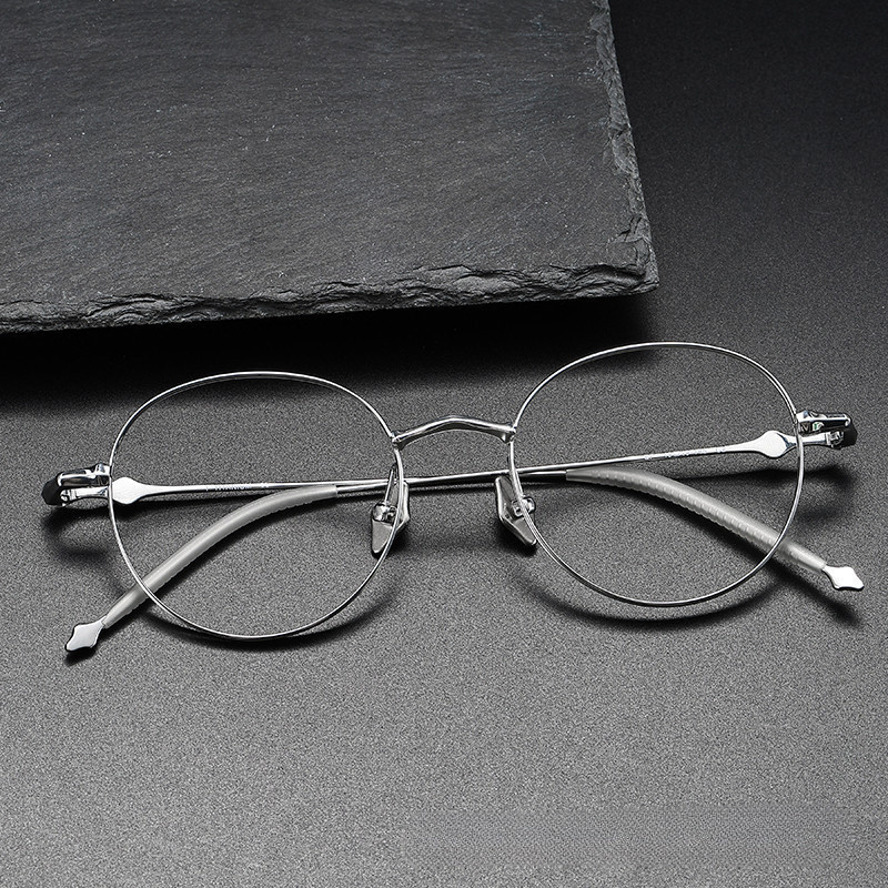 【Ti鈦眼鏡】日系復古橢圓形眼鏡框 小臉純鈦鏡架EP高品質近視眼鏡框