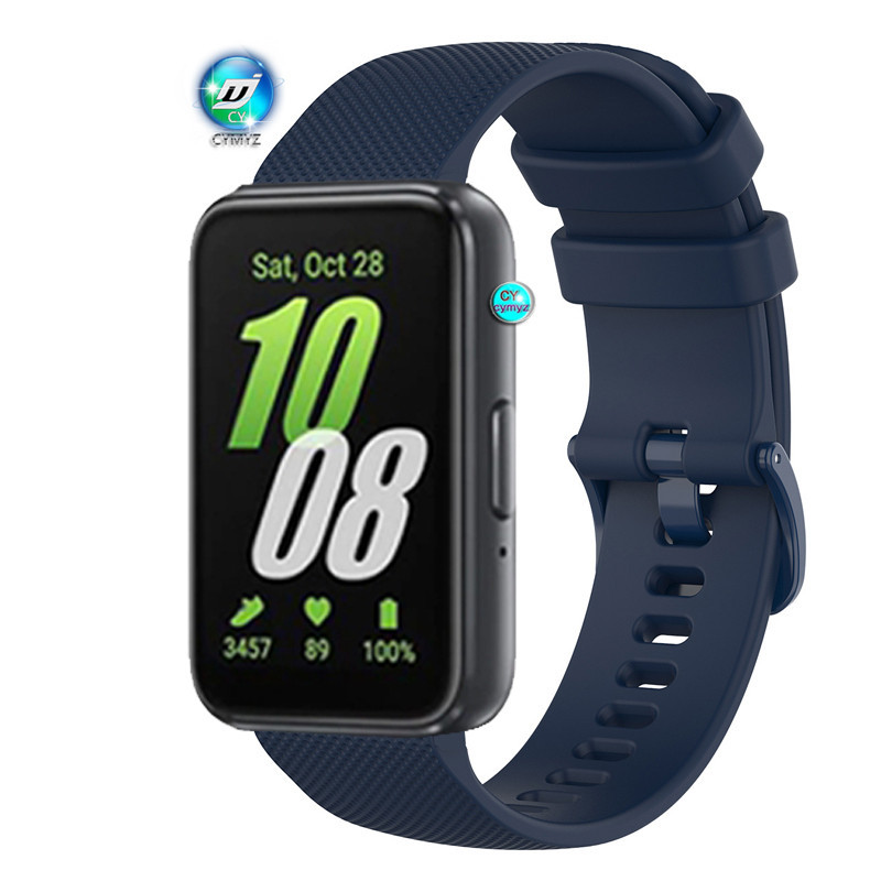 SAMSUNG 三星 Galaxy Fit3 錶帶軟矽膠錶帶運動腕帶三星 Galaxy Fit3 手錶替換錶帶
