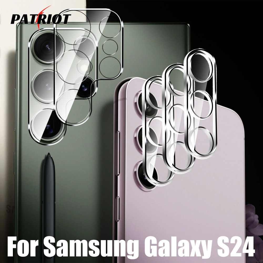 SAMSUNG 3 件兼容三星 Galaxy S24 - 手機相機保護套 - 鋼化玻璃鏡頭膜適用於 S24 Plus S