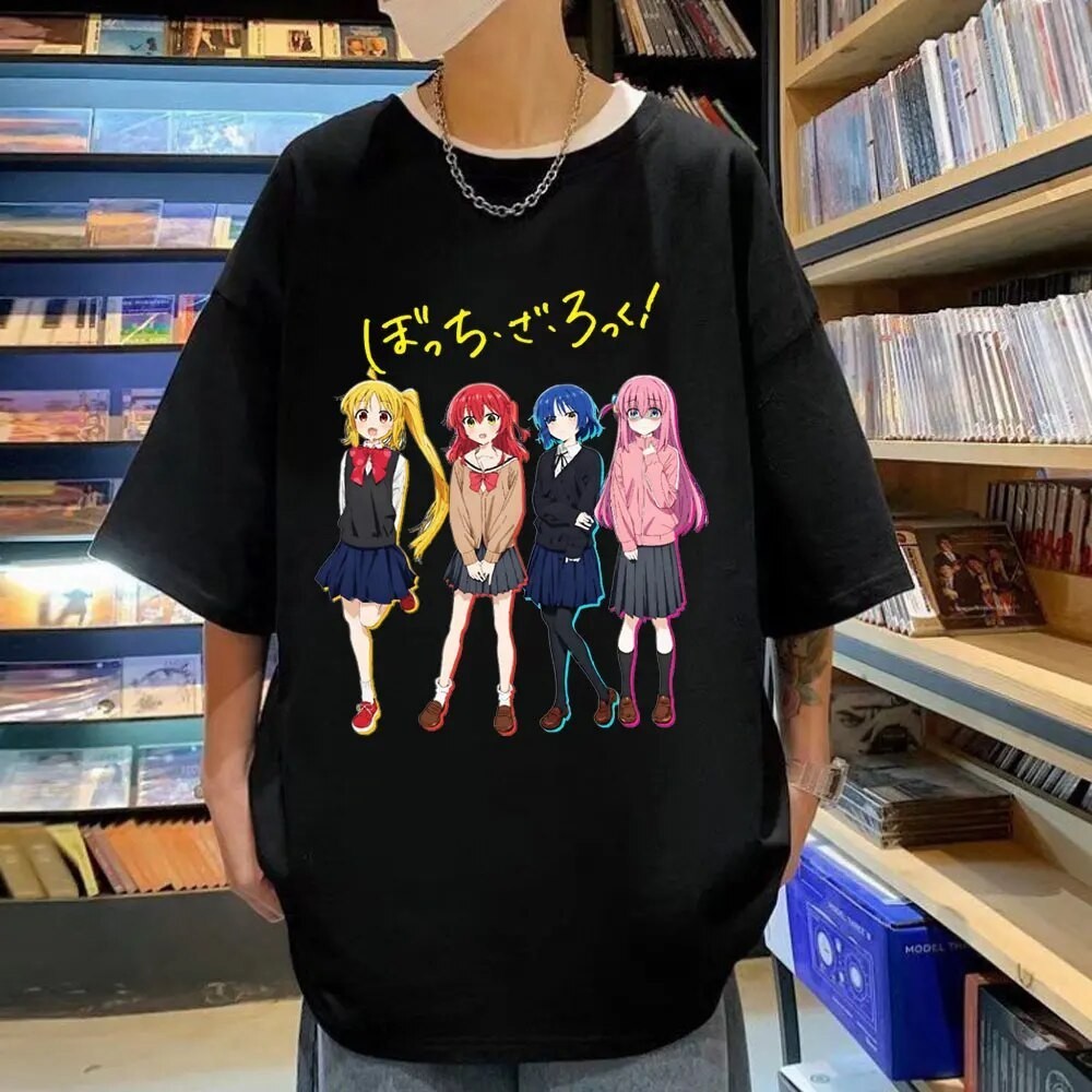 日本動漫 Bocchi The Rock Tshirt 漫畫 Hitori Gotoh T 恤街頭卡通