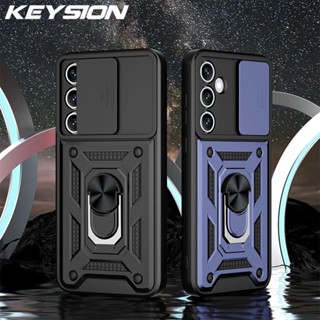 軍事推窗殼 適用三星A55手機殼三星A35防摔殼 三星 Samsung A35 A55 5G 保護殼 加厚支架指環殼