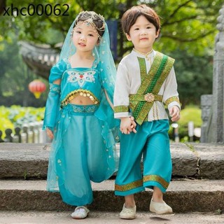熱銷. 男女童少數民族服裝傣族壯族秋裝兒童泰國印度舞蹈服幼兒園表演服