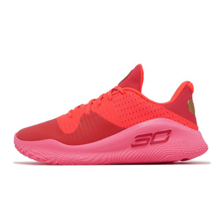 Under Armour 籃球鞋 Curry 4 Low Flotro 男鞋 Flooded 紅 3026620600