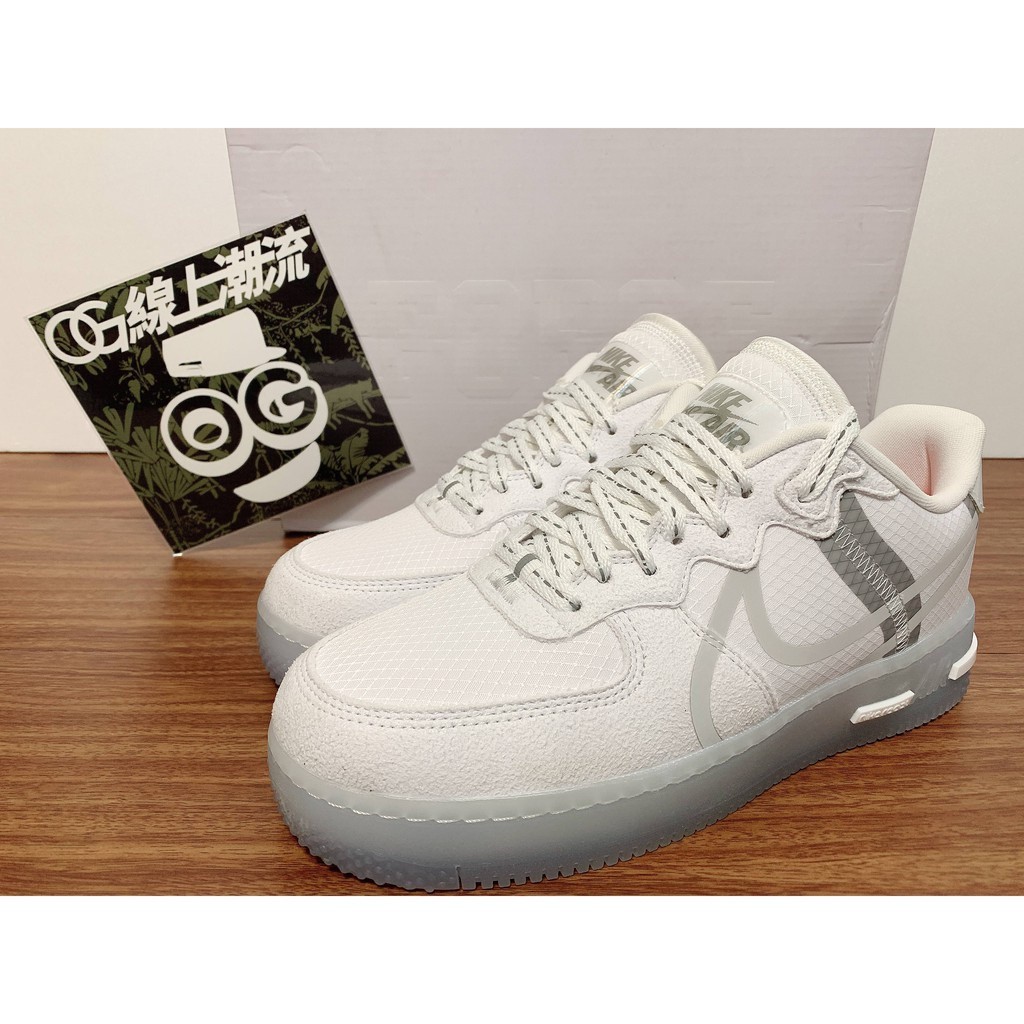 耐吉 耐克即時發貨 Nike Air Force 1 react low AF1 男女款藍色冰塊 CQ8879-100