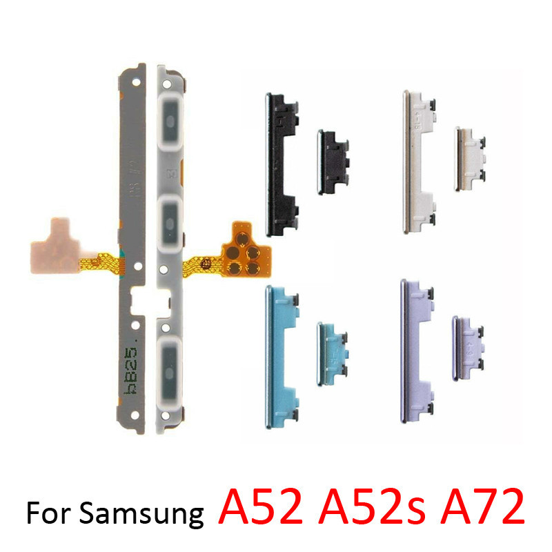 SAMSUNG 電源音量按鈕適用於三星 A52 A52s A72 4G 5G 原裝全新手機外殼框架打開關閉側鍵排線 A5