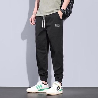 KK男裝 臺灣現貨 長褲男 夏季薄款休閒褲男士潮牌透氣九分褲寬鬆束腳冰絲速幹工裝褲子男生